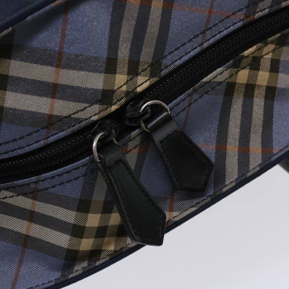 BURBERRY Nova Check Blue Label Tote Bag Nylon Navy Auth cl626 - Picture 9 of 16